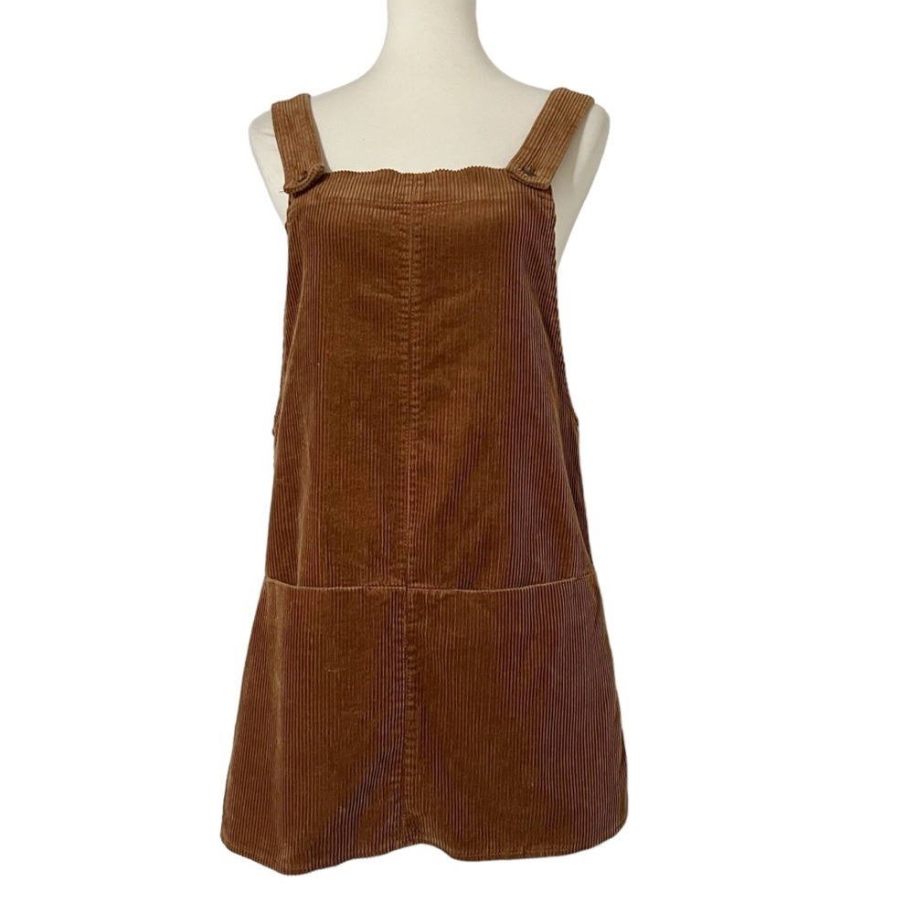 Zara Women's Corduroy Overall Dress in Brown Size XS - Picture 4 of 12